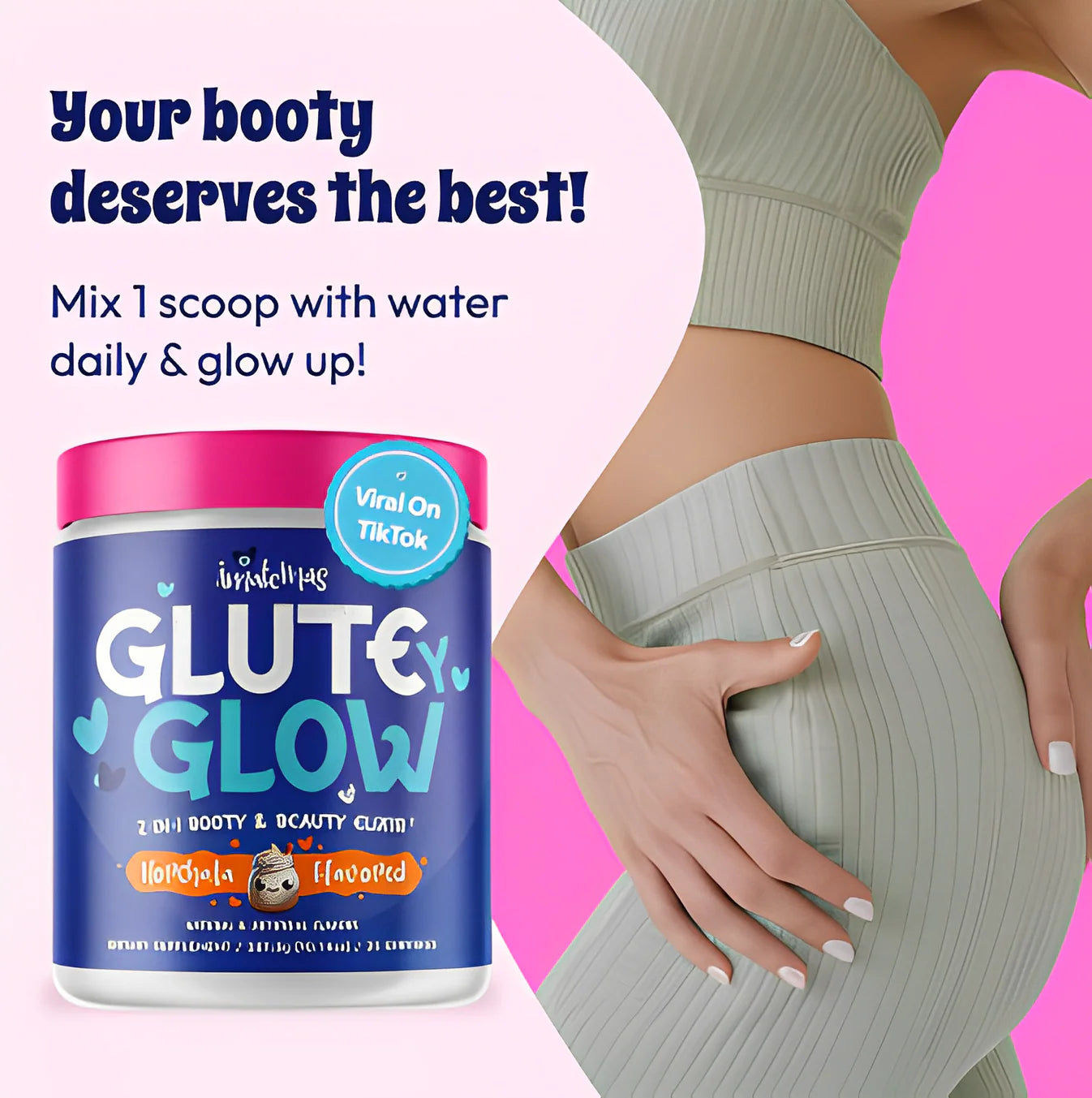 Glute Glow™️ - подкрепа на седалищния мускул, коса, кожа и нокти